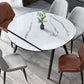 Modern Style Sintered Stone Dining Table Round Table with 4 Legs for Home Clearhalo ' dining_table' 'Dining Tables & Seating' 'Dining Tables' 'furn' 'furn_dining_table' 'Furniture' 'furniture_dining_table' 'Kitchen & Dining Furniture' 'kitchen&dining_furn' 'kitchen' 'kitchen_dining_table' 3600128