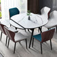 Modern Style Sintered Stone Dining Table Round Table with 4 Legs for Home Clearhalo ' dining_table' 'Dining Tables & Seating' 'Dining Tables' 'furn' 'furn_dining_table' 'Furniture' 'furniture_dining_table' 'Kitchen & Dining Furniture' 'kitchen&dining_furn' 'kitchen' 'kitchen_dining_table' 3600130
