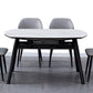 Modern Style Sintered Stone Dining Table Round Table with 4 Legs for Home Clearhalo ' dining_table' 'Dining Tables & Seating' 'Dining Tables' 'furn' 'furn_dining_table' 'Furniture' 'furniture_dining_table' 'Kitchen & Dining Furniture' 'kitchen&dining_furn' 'kitchen' 'kitchen_dining_table' 3600132