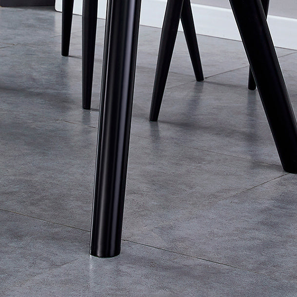 Modern Style Sintered Stone Dining Table Round Table with 4 Legs for Home Clearhalo ' dining_table' 'Dining Tables & Seating' 'Dining Tables' 'furn' 'furn_dining_table' 'Furniture' 'furniture_dining_table' 'Kitchen & Dining Furniture' 'kitchen&dining_furn' 'kitchen' 'kitchen_dining_table' 3600136