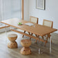 Rectangle Pine Solid Wooden Top Table Modern Dining Table with Acrylic Trestle Base Clearhalo ' dining_table' 'Dining Tables & Seating' 'Dining Tables' 'furn' 'furn_dining_table' 'Furniture' 'furniture_dining_table' 'Kitchen & Dining Furniture' 'kitchen&dining_furn' 'kitchen' 'kitchen_dining_table' 3600140