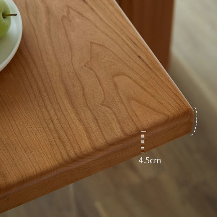 Rectangle Pine Solid Wooden Top Table Modern Dining Table with Acrylic Trestle Base Clearhalo ' dining_table' 'Dining Tables & Seating' 'Dining Tables' 'furn' 'furn_dining_table' 'Furniture' 'furniture_dining_table' 'Kitchen & Dining Furniture' 'kitchen&dining_furn' 'kitchen' 'kitchen_dining_table' 3600144