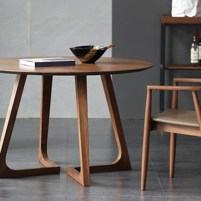 Round Pine Solid Wood Table Modern Dining Table with Double Pedestal for Restaurant Clearhalo ' dining_table' 'Dining Tables & Seating' 'Dining Tables' 'furn' 'furn_dining_table' 'Furniture' 'furniture_dining_table' 'Kitchen & Dining Furniture' 'kitchen&dining_furn' 'kitchen' 'kitchen_dining_table' 3600151