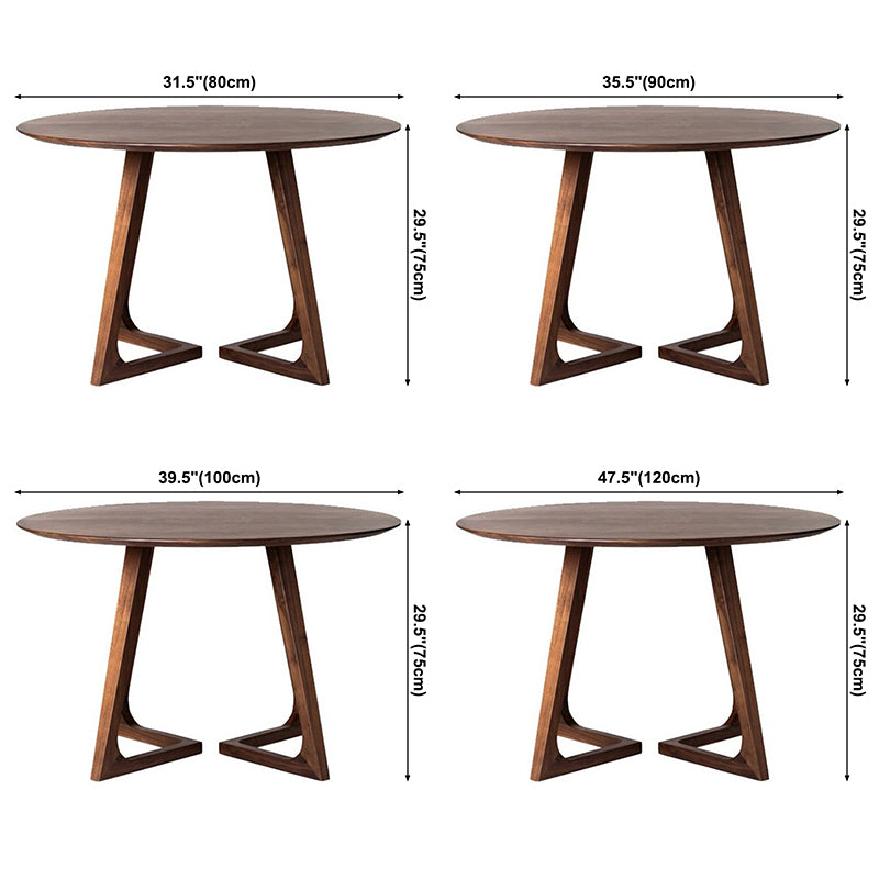 Round Pine Solid Wood Table Modern Dining Table with Double Pedestal for Restaurant Clearhalo ' dining_table' 'Dining Tables & Seating' 'Dining Tables' 'furn' 'furn_dining_table' 'Furniture' 'furniture_dining_table' 'Kitchen & Dining Furniture' 'kitchen&dining_furn' 'kitchen' 'kitchen_dining_table' 3600154