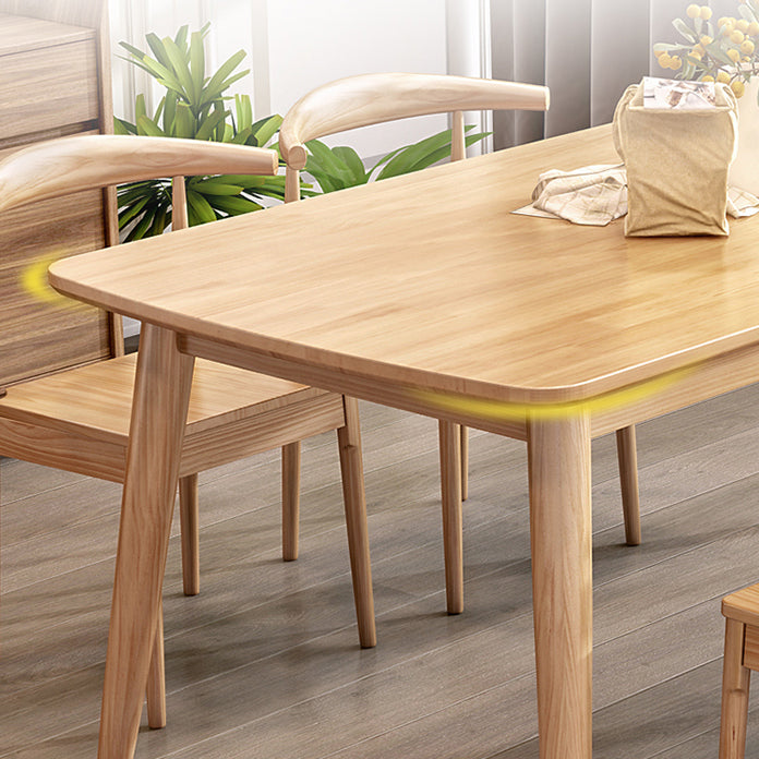 Simple Home Wood Dining Table Rectangle Shape Dining Table with 4 Legs Base Clearhalo ' dining_table' 'Dining Tables & Seating' 'Dining Tables' 'furn' 'furn_dining_table' 'Furniture' 'furniture_dining_table' 'Kitchen & Dining Furniture' 'kitchen&dining_furn' 'kitchen' 'kitchen_dining_table' 3600161