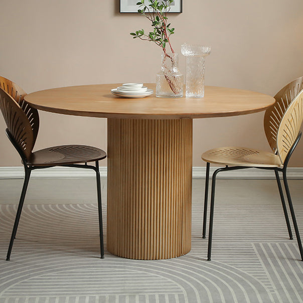 Pine Solid Wood Pedestal Dinette Table Simplicity Dining Table Round for Home Clearhalo ' dining_table' 'Dining Tables & Seating' 'Dining Tables' 'furn' 'furn_dining_table' 'Furniture' 'furniture_dining_table' 'Kitchen & Dining Furniture' 'kitchen&dining_furn' 'kitchen' 'kitchen_dining_table' 3600172