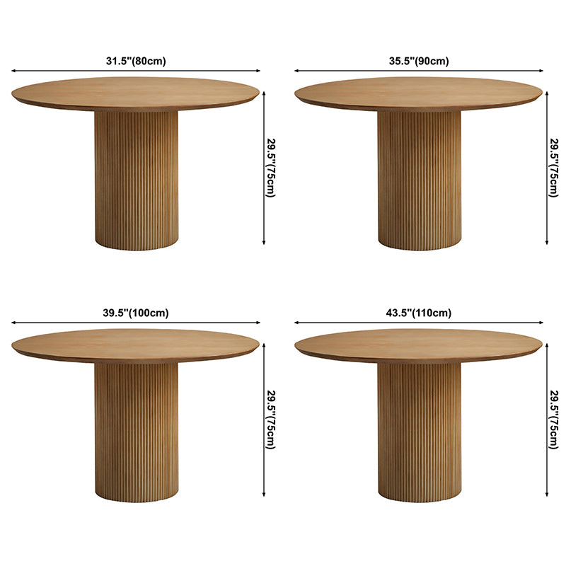 Pine Solid Wood Pedestal Dinette Table Simplicity Dining Table Round for Home Clearhalo ' dining_table' 'Dining Tables & Seating' 'Dining Tables' 'furn' 'furn_dining_table' 'Furniture' 'furniture_dining_table' 'Kitchen & Dining Furniture' 'kitchen&dining_furn' 'kitchen' 'kitchen_dining_table' 3600177