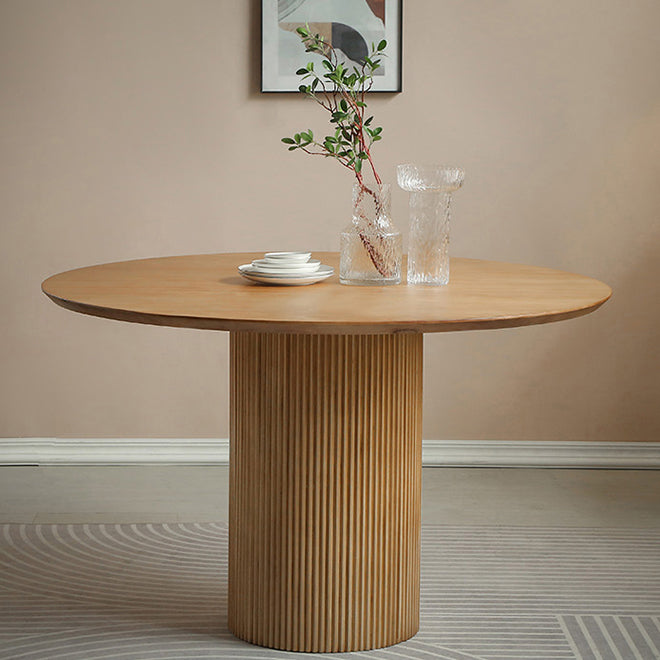 Pine Solid Wood Pedestal Dinette Table Simplicity Dining Table Round for Home Without Chairs Clearhalo ' dining_table' 'Dining Tables & Seating' 'Dining Tables' 'furn' 'furn_dining_table' 'Furniture' 'furniture_dining_table' 'Kitchen & Dining Furniture' 'kitchen&dining_furn' 'kitchen' 'kitchen_dining_table' 3600178