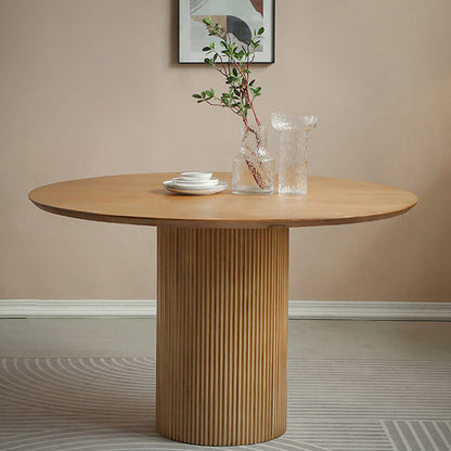 Pine Solid Wood Pedestal Dinette Table Simplicity Dining Table Round for Home Without Chairs Clearhalo ' dining_table' 'Dining Tables & Seating' 'Dining Tables' 'furn' 'furn_dining_table' 'Furniture' 'furniture_dining_table' 'Kitchen & Dining Furniture' 'kitchen&dining_furn' 'kitchen' 'kitchen_dining_table' 3600178