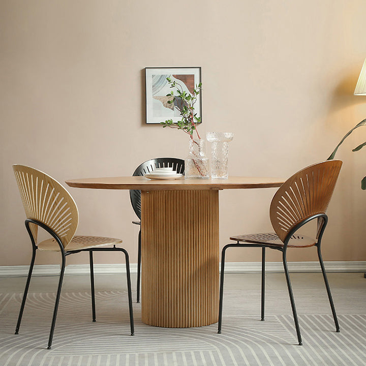 Pine Solid Wood Pedestal Dinette Table Simplicity Dining Table Round for Home Clearhalo ' dining_table' 'Dining Tables & Seating' 'Dining Tables' 'furn' 'furn_dining_table' 'Furniture' 'furniture_dining_table' 'Kitchen & Dining Furniture' 'kitchen&dining_furn' 'kitchen' 'kitchen_dining_table' 3600179