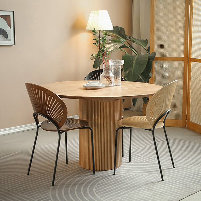 Pine Solid Wood Pedestal Dinette Table Simplicity Dining Table Round for Home Clearhalo ' dining_table' 'Dining Tables & Seating' 'Dining Tables' 'furn' 'furn_dining_table' 'Furniture' 'furniture_dining_table' 'Kitchen & Dining Furniture' 'kitchen&dining_furn' 'kitchen' 'kitchen_dining_table' 3600182