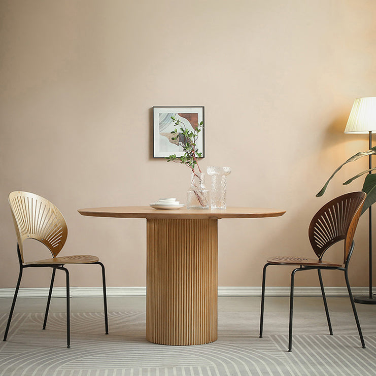 Pine Solid Wood Pedestal Dinette Table Simplicity Dining Table Round for Home Clearhalo ' dining_table' 'Dining Tables & Seating' 'Dining Tables' 'furn' 'furn_dining_table' 'Furniture' 'furniture_dining_table' 'Kitchen & Dining Furniture' 'kitchen&dining_furn' 'kitchen' 'kitchen_dining_table' 3600183