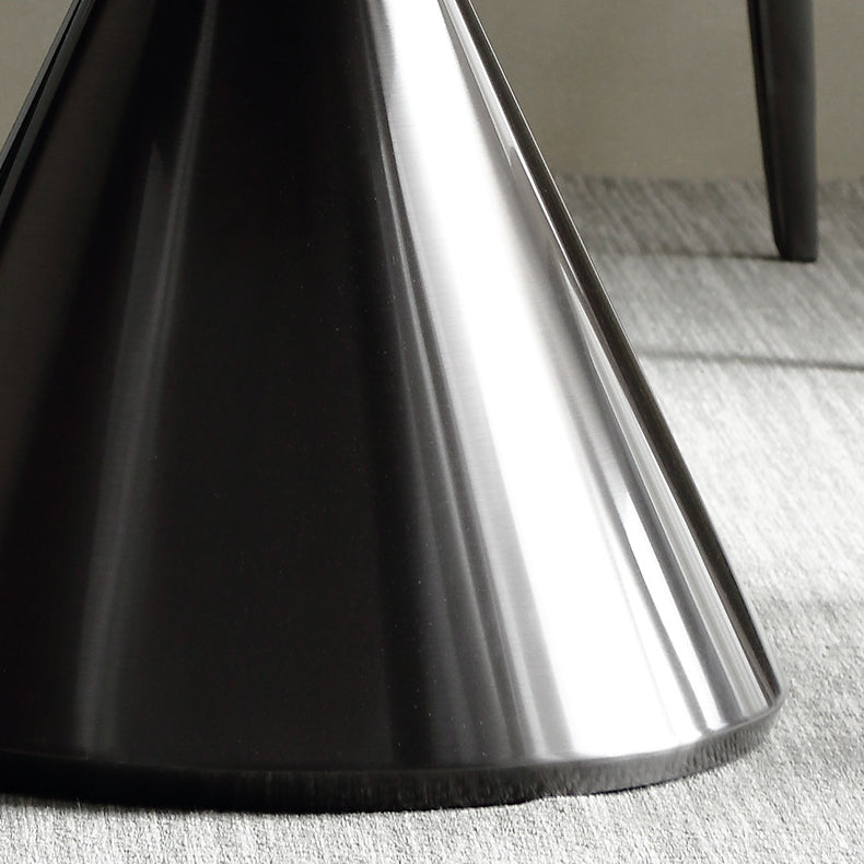 Sintered Stone Modern Round Dining Table Black Stone Top Table with Pedestal Clearhalo ' dining_table' 'Dining Tables & Seating' 'Dining Tables' 'furn' 'furn_dining_table' 'Furniture' 'furniture_dining_table' 'Kitchen & Dining Furniture' 'kitchen&dining_furn' 'kitchen' 'kitchen_dining_table' 3600187