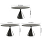 Sintered Stone Modern Round Dining Table Black Stone Top Table with Pedestal Clearhalo ' dining_table' 'Dining Tables & Seating' 'Dining Tables' 'furn' 'furn_dining_table' 'Furniture' 'furniture_dining_table' 'Kitchen & Dining Furniture' 'kitchen&dining_furn' 'kitchen' 'kitchen_dining_table' 3600191