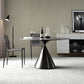 Sintered Stone Modern Round Dining Table Black Stone Top Table with Pedestal Clearhalo ' dining_table' 'Dining Tables & Seating' 'Dining Tables' 'furn' 'furn_dining_table' 'Furniture' 'furniture_dining_table' 'Kitchen & Dining Furniture' 'kitchen&dining_furn' 'kitchen' 'kitchen_dining_table' 3600195
