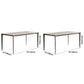 Contemporary Sintered Stone Dining Table 4 Legs Rectangular Table in White Clearhalo ' dining_table' 'Dining Tables & Seating' 'Dining Tables' 'furn' 'furn_dining_table' 'Furniture' 'furniture_dining_table' 'Kitchen & Dining Furniture' 'kitchen&dining_furn' 'kitchen' 'kitchen_dining_table' 3600204
