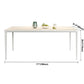 Modern Style Sintered Stone Dining Table 4 Legs Rectangular Table in White Clearhalo ' dining_table' 'Dining Tables & Seating' 'Dining Tables' 'Furniture' 'furniture_dining_table' 'Kitchen & Dining Furniture' 'kitchen&dining_furn' 'kitchen' 'kitchen_dining_table' 3600215
