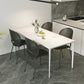 Modern Style Sintered Stone Dining Table 4 Legs Rectangular Table in White Clearhalo ' dining_table' 'Dining Tables & Seating' 'Dining Tables' 'Furniture' 'furniture_dining_table' 'Kitchen & Dining Furniture' 'kitchen&dining_furn' 'kitchen' 'kitchen_dining_table' 3600216