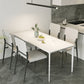 Modern Style Sintered Stone Dining Table 4 Legs Rectangular Table in White Clearhalo ' dining_table' 'Dining Tables & Seating' 'Dining Tables' 'Furniture' 'furniture_dining_table' 'Kitchen & Dining Furniture' 'kitchen&dining_furn' 'kitchen' 'kitchen_dining_table' 3600219