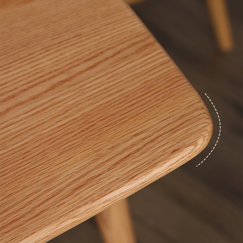 Contemporary Rectangle Dining Table Oak Solid Wood Table with 4 Legs for Dining Room Clearhalo ' dining_table' 'Dining Tables & Seating' 'Dining Tables' 'furn' 'furn_dining_table' 'Furniture' 'furniture_dining_table' 'Kitchen & Dining Furniture' 'kitchen&dining_furn' 'kitchen' 'kitchen_dining_table' 3600226