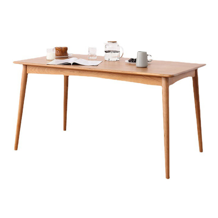 Contemporary Dining Table Cherry Solid Wood Table with 4 Legs for Kitchen Dinner Dining Room Without Chairs Clearhalo ' dining_table' 'Dining Tables & Seating' 'Dining Tables' 'furn' 'furn_dining_table' 'Furniture' 'furniture_dining_table' 'Kitchen & Dining Furniture' 'kitchen&dining_furn' 'kitchen' 'kitchen_dining_table' 3600236