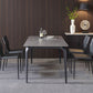 Contemporary Rectangle Dining Table Sintered Stone Dining Table with 4 Black Legs Clearhalo ' dining_table' 'Dining Tables & Seating' 'Dining Tables' 'furn' 'furn_dining_table' 'Furniture' 'furniture_dining_table' 'Kitchen & Dining Furniture' 'kitchen&dining_furn' 'kitchen' 'kitchen_dining_table' 3600246