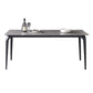 Contemporary Rectangle Dining Table Sintered Stone Dining Table with 4 Black Legs Gray Without Chairs Clearhalo ' dining_table' 'Dining Tables & Seating' 'Dining Tables' 'furn' 'furn_dining_table' 'Furniture' 'furniture_dining_table' 'Kitchen & Dining Furniture' 'kitchen&dining_furn' 'kitchen' 'kitchen_dining_table' 3600247