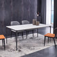 Contemporary Rectangle Dining Table Sintered Stone Dining Table with 4 Grey Legs Clearhalo ' dining_table' 'Dining Tables & Seating' 'Dining Tables' 'furn' 'furn_dining_table' 'Furniture' 'furniture_dining_table' 'Kitchen & Dining Furniture' 'kitchen&dining_furn' 'kitchen' 'kitchen_dining_table' 3600255