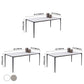 Contemporary Rectangle Dining Table Sintered Stone Dining Table with 4 Grey Legs Clearhalo ' dining_table' 'Dining Tables & Seating' 'Dining Tables' 'furn' 'furn_dining_table' 'Furniture' 'furniture_dining_table' 'Kitchen & Dining Furniture' 'kitchen&dining_furn' 'kitchen' 'kitchen_dining_table' 3600262