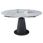 Modern Style Sintered Stone Dining Table Round Drop-Leaf Table with Pedestal Clearhalo ' dining_table' 'Dining Tables & Seating' 'Dining Tables' 'furn' 'furn_dining_table' 'Furniture' 'furniture_dining_table' 'Kitchen & Dining Furniture' 'kitchen&dining_furn' 'kitchen' 'kitchen_dining_table' 3600278