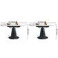 Modern Style Sintered Stone Dining Table Round Drop-Leaf Table with Pedestal Clearhalo ' dining_table' 'Dining Tables & Seating' 'Dining Tables' 'furn' 'furn_dining_table' 'Furniture' 'furniture_dining_table' 'Kitchen & Dining Furniture' 'kitchen&dining_furn' 'kitchen' 'kitchen_dining_table' 3600284