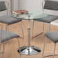 Contemporary Round Dining Table Tempered Glass Table with Stainless Steel Tulip Base Clearhalo ' dining_table' 'Dining Tables & Seating' 'Dining Tables' 'furn' 'furn_dining_table' 'Furniture' 'furniture_dining_table' 'Kitchen & Dining Furniture' 'kitchen&dining_furn' 'kitchen' 'kitchen_dining_table' 3600285