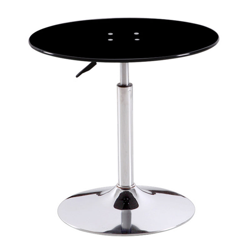Contemporary Round Dining Table Tempered Glass Table with Stainless Steel Tulip Base Black Without Chairs Clearhalo ' dining_table' 'Dining Tables & Seating' 'Dining Tables' 'furn' 'furn_dining_table' 'Furniture' 'furniture_dining_table' 'Kitchen & Dining Furniture' 'kitchen&dining_furn' 'kitchen' 'kitchen_dining_table' 3600286
