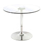 Contemporary Round Dining Table Tempered Glass Table with Stainless Steel Tulip Base Clear 31.5"L x 31.5"W x 29.5"H Without Chairs Clearhalo ' dining_table' 'Dining Tables & Seating' 'Dining Tables' 'furn' 'furn_dining_table' 'Furniture' 'furniture_dining_table' 'Kitchen & Dining Furniture' 'kitchen&dining_furn' 'kitchen' 'kitchen_dining_table' 3600287