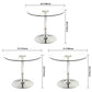 Contemporary Round Dining Table Tempered Glass Table with Stainless Steel Tulip Base Clearhalo ' dining_table' 'Dining Tables & Seating' 'Dining Tables' 'furn' 'furn_dining_table' 'Furniture' 'furniture_dining_table' 'Kitchen & Dining Furniture' 'kitchen&dining_furn' 'kitchen' 'kitchen_dining_table' 3600297