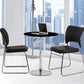 Contemporary Round Dining Table Tempered Glass Table with Stainless Steel Tulip Base Clearhalo ' dining_table' 'Dining Tables & Seating' 'Dining Tables' 'furn' 'furn_dining_table' 'Furniture' 'furniture_dining_table' 'Kitchen & Dining Furniture' 'kitchen&dining_furn' 'kitchen' 'kitchen_dining_table' 3600298
