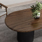 Oval Dark Wood Color Dining Table Pine Solid Wood Table Modern with Double Pedestal Clearhalo ' dining_table' 'Dining Tables & Seating' 'Dining Tables' 'furn' 'furn_dining_table' 'Furniture' 'furniture_dining_table' 'Kitchen & Dining Furniture' 'kitchen&dining_furn' 'kitchen' 'kitchen_dining_table' 3600303