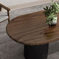 Oval Dark Wood Color Dining Table Pine Solid Wood Table Modern with Double Pedestal Clearhalo ' dining_table' 'Dining Tables & Seating' 'Dining Tables' 'furn' 'furn_dining_table' 'Furniture' 'furniture_dining_table' 'Kitchen & Dining Furniture' 'kitchen&dining_furn' 'kitchen' 'kitchen_dining_table' 3600305