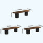 Oval Dark Wood Color Dining Table Pine Solid Wood Table Modern with Double Pedestal Clearhalo ' dining_table' 'Dining Tables & Seating' 'Dining Tables' 'furn' 'furn_dining_table' 'Furniture' 'furniture_dining_table' 'Kitchen & Dining Furniture' 'kitchen&dining_furn' 'kitchen' 'kitchen_dining_table' 3600308