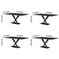 Metal Contemporary Rectangular Dining Table Sintered Stone Dining Table with Pedestal Base Clearhalo ' dining_table' 'Dining Tables & Seating' 'Dining Tables' 'furn' 'furn_dining_table' 'Furniture' 'furniture_dining_table' 'Kitchen & Dining Furniture' 'kitchen&dining_furn' 'kitchen' 'kitchen_dining_table' 3600318