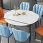 Modern Sintered Stone Dining Table Round Table with 4 Legs for Home Use Clearhalo ' dining_table' 'Dining Tables & Seating' 'Dining Tables' 'furn' 'furn_dining_table' 'Furniture' 'furniture_dining_table' 'Kitchen & Dining Furniture' 'kitchen&dining_furn' 'kitchen' 'kitchen_dining_table' 3600328
