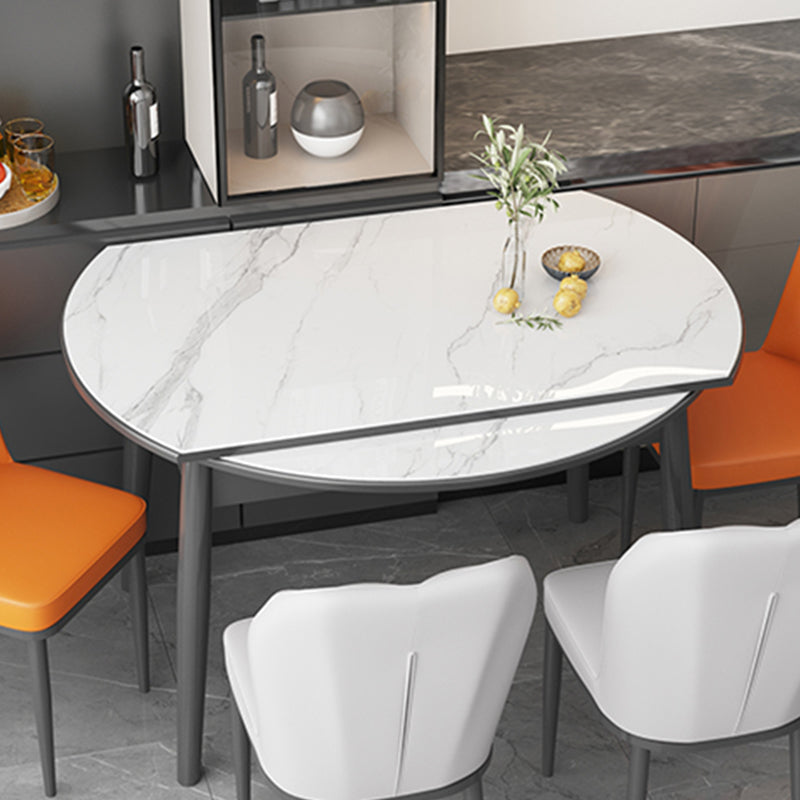 Modern Sintered Stone Dining Table Round Table with 4 Legs for Home Use Clearhalo ' dining_table' 'Dining Tables & Seating' 'Dining Tables' 'furn' 'furn_dining_table' 'Furniture' 'furniture_dining_table' 'Kitchen & Dining Furniture' 'kitchen&dining_furn' 'kitchen' 'kitchen_dining_table' 3600329