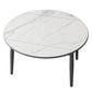 Modern Sintered Stone Dining Table Round Table with 4 Legs for Home Use White Without Chairs Clearhalo ' dining_table' 'Dining Tables & Seating' 'Dining Tables' 'furn' 'furn_dining_table' 'Furniture' 'furniture_dining_table' 'Kitchen & Dining Furniture' 'kitchen&dining_furn' 'kitchen' 'kitchen_dining_table' 3600332
