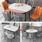 Modern Sintered Stone Dining Table Round Table with 4 Legs for Home Use Clearhalo ' dining_table' 'Dining Tables & Seating' 'Dining Tables' 'furn' 'furn_dining_table' 'Furniture' 'furniture_dining_table' 'Kitchen & Dining Furniture' 'kitchen&dining_furn' 'kitchen' 'kitchen_dining_table' 3600336