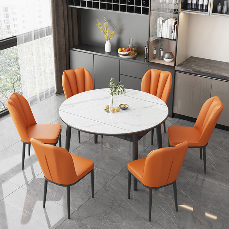 Modern Sintered Stone Dining Table Round Table with 4 Legs for Home Use Clearhalo ' dining_table' 'Dining Tables & Seating' 'Dining Tables' 'furn' 'furn_dining_table' 'Furniture' 'furniture_dining_table' 'Kitchen & Dining Furniture' 'kitchen&dining_furn' 'kitchen' 'kitchen_dining_table' 3600339