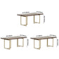 Contemporary Solid Wood Standard Dining Table Rectangle Kitchen Dining Table with Double Pedestal Clearhalo ' dining_table' 'Dining Tables & Seating' 'Dining Tables' 'furn' 'furn_dining_table' 'Furniture' 'furniture_dining_table' 'Kitchen & Dining Furniture' 'kitchen&dining_furn' 'kitchen' 'kitchen_dining_table' 3600349