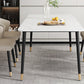 Metal Contemporary Rectangular Dining Table Sintered Stone Dining Table with 4 Legs Clearhalo ' dining_table' 'Dining Tables & Seating' 'Dining Tables' 'furn' 'furn_dining_table' 'Furniture' 'furniture_dining_table' 'Kitchen & Dining Furniture' 'kitchen&dining_furn' 'kitchen' 'kitchen_dining_table' 3600362