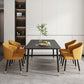 Metal Contemporary Rectangular Dining Table Sintered Stone Dining Table with 4 Legs Clearhalo ' dining_table' 'Dining Tables & Seating' 'Dining Tables' 'furn' 'furn_dining_table' 'Furniture' 'furniture_dining_table' 'Kitchen & Dining Furniture' 'kitchen&dining_furn' 'kitchen' 'kitchen_dining_table' 3600370