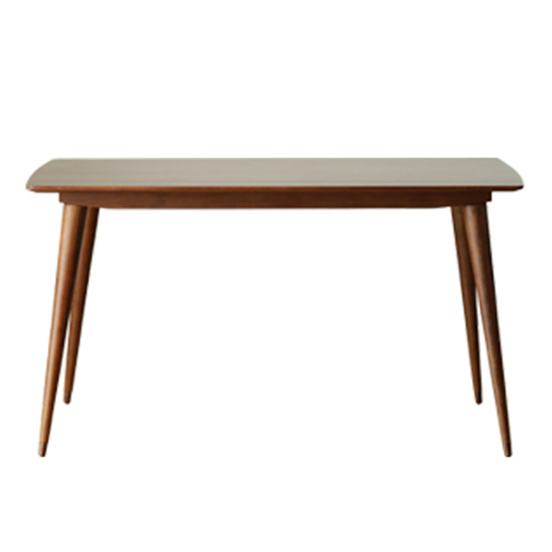 Rectangle Modern Style Dining Table Brown Tone Fixed Table with Solid Wood Clearhalo ' dining_table' 'Dining Tables & Seating' 'Dining Tables' 'furn' 'furn_dining_table' 'Furniture' 'furniture_dining_table' 'Kitchen & Dining Furniture' 'kitchen&dining_furn' 'kitchen' 'kitchen_dining_table' 3600375