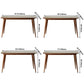 Rectangle Modern Style Dining Table Brown Tone Fixed Table with Solid Wood Clearhalo ' dining_table' 'Dining Tables & Seating' 'Dining Tables' 'furn' 'furn_dining_table' 'Furniture' 'furniture_dining_table' 'Kitchen & Dining Furniture' 'kitchen&dining_furn' 'kitchen' 'kitchen_dining_table' 3600380